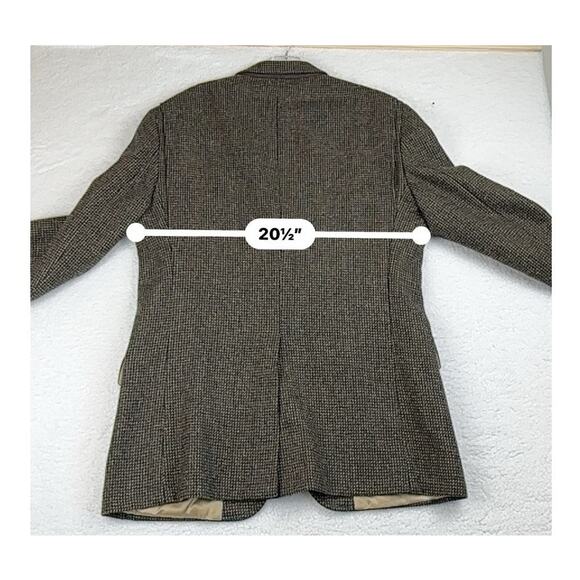 Vintage Wool Tweed Sport Coat Richard Thomas Size 40R Brown Two Button Closure - Picture 11 of 13